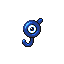 UNOWN j front shiny